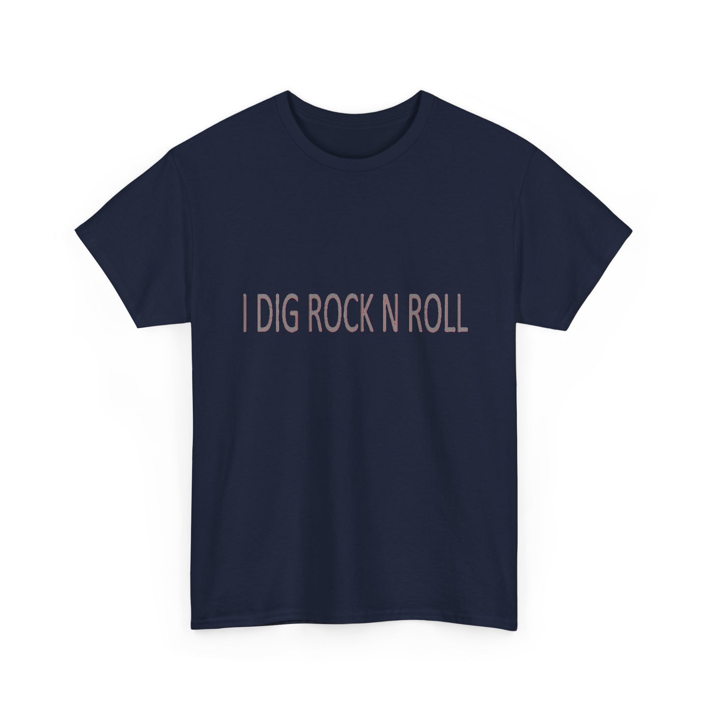 Music Nostalgia I DIG ROCK N ROLL Unisex Cotton Shirt, Colorful Boho and Hippie Style Top, Artistic Typographic Design Shirt